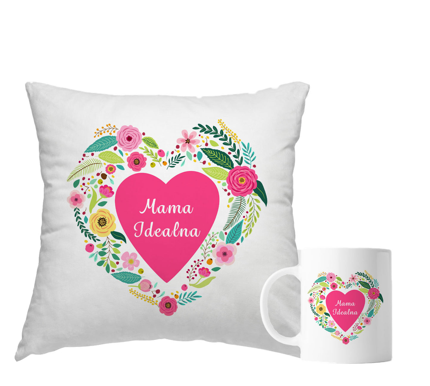 Poduszka i Kubek "Mama Idealna" - kubki24