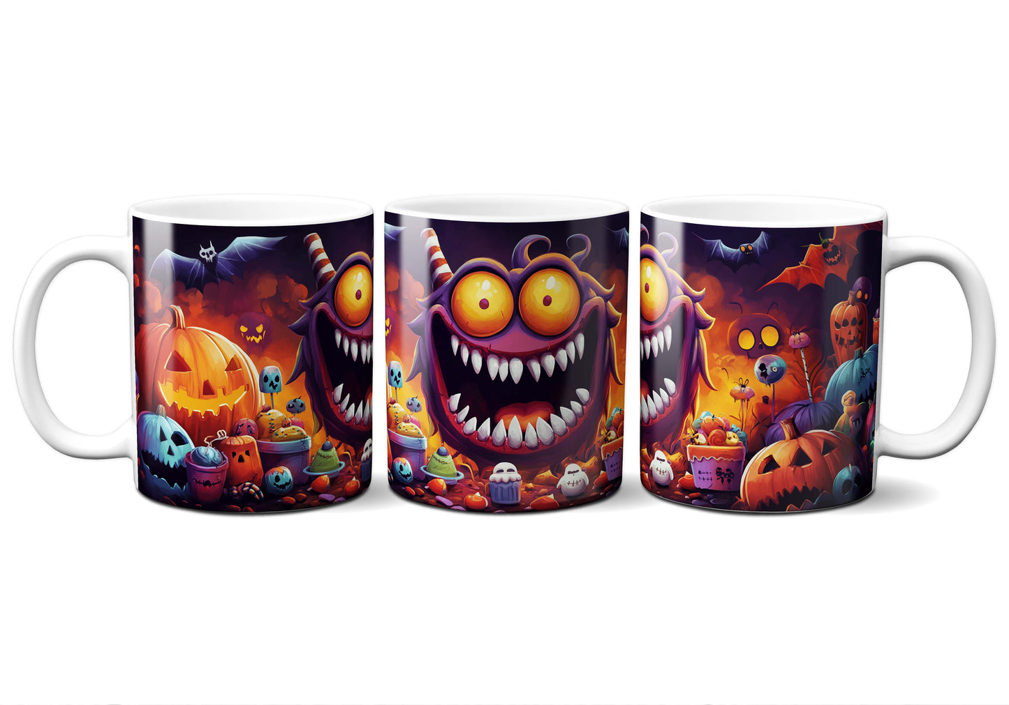 Kubek Halloween ze Śmiesznym Stworkiem i Dyniami – Urocza Groza na Twoim Stoliku! - kubki24