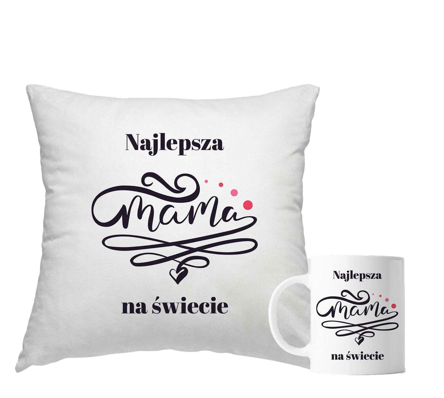 Poduszka i Kubek "Najlepsza Mama na Świecie" - kubki24