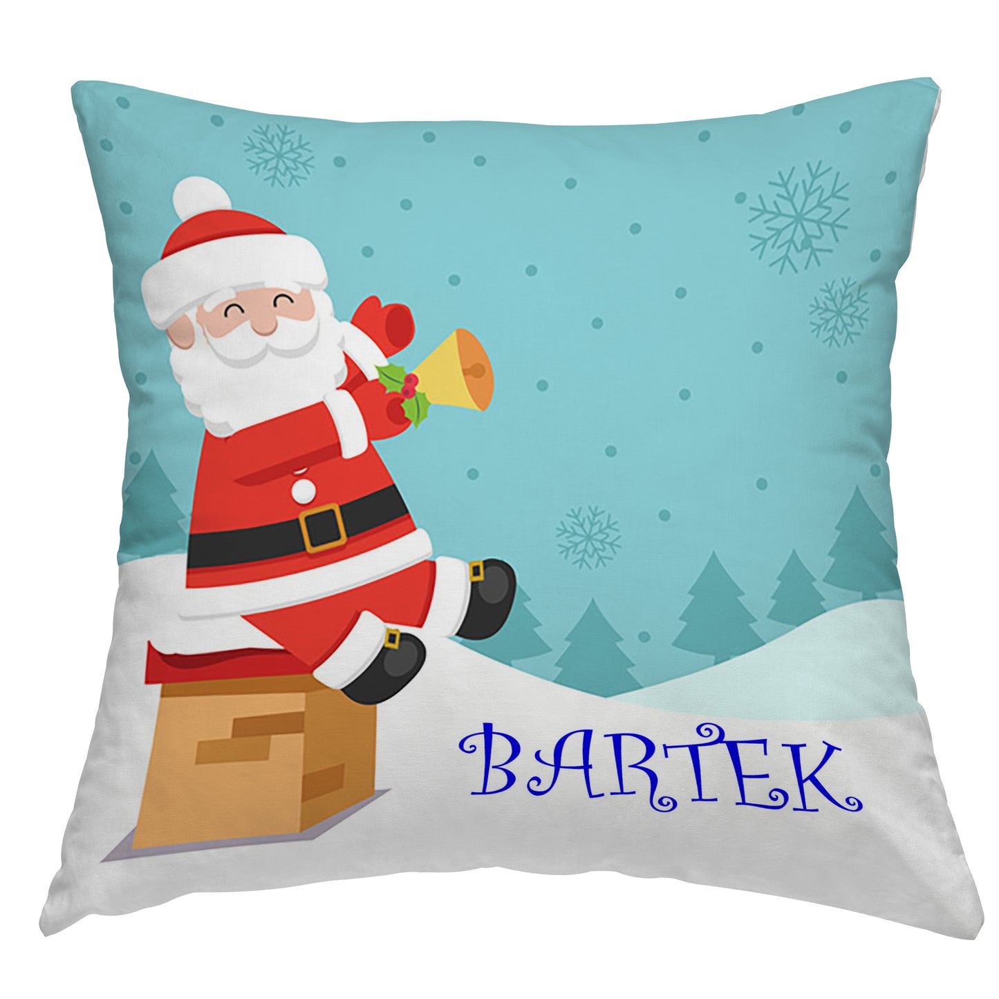 Poduszka na Mikołajki z imieniem dziecka – Idealny prezent na Święta - kubki24