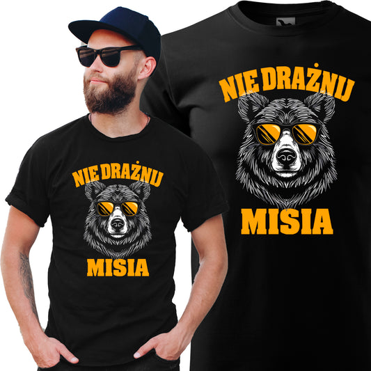 Koszulka Nie Drażnij Misia na Urodziny dla Chłopaka Prezent