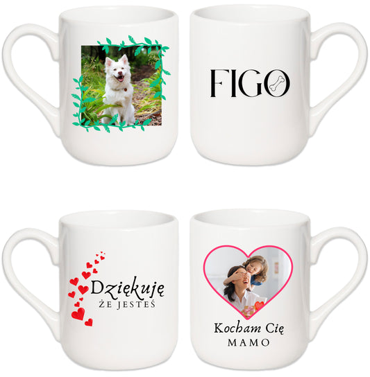 Kubek ze Zdjęciem Nadrukiem Coffee Biały - kubki24