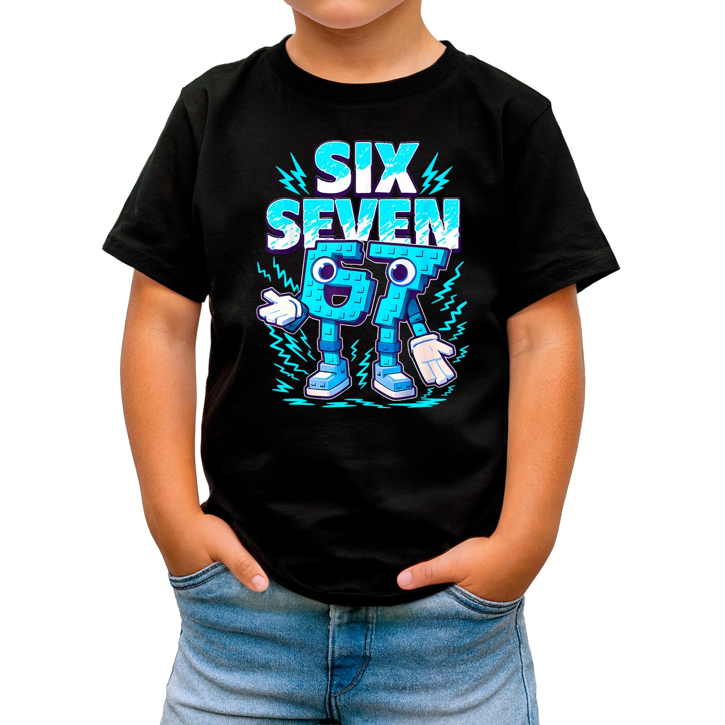 Koszulka 67 BRAINROT Dziecięca SIX SEVEN