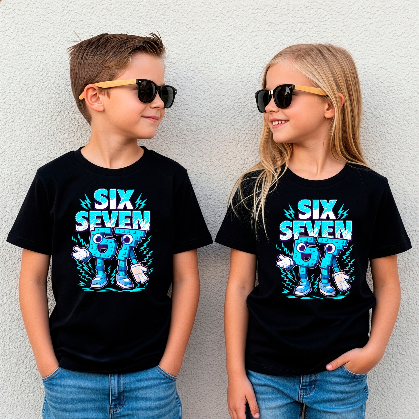 Koszulka 67 BRAINROT Dziecięca SIX SEVEN