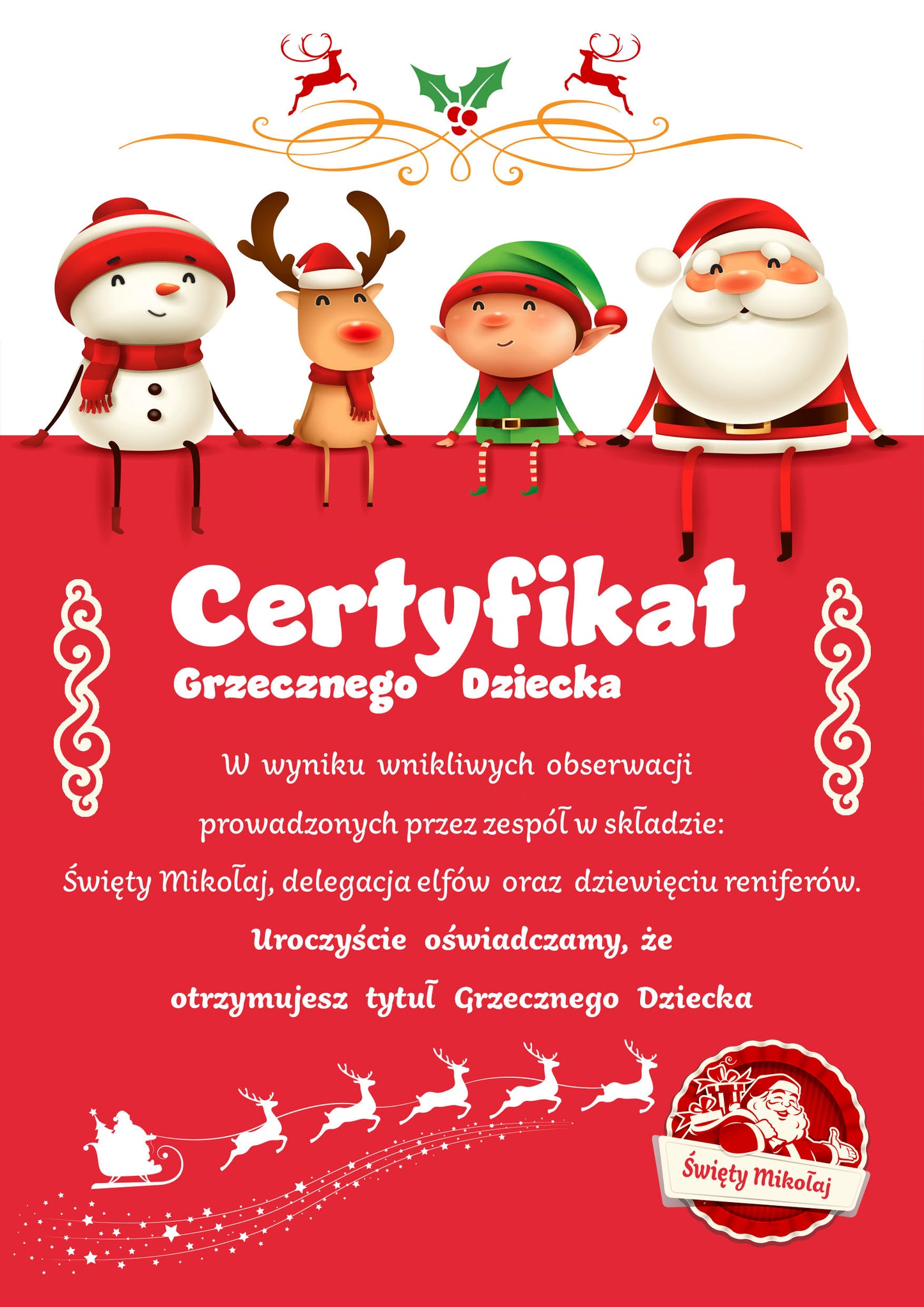 Poduszka na Mikołajki Święta dla Dzieci Prezent + Gratis