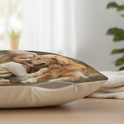 Poduszka ze zdjęciem Premium Dwustronna Kryty Zamek