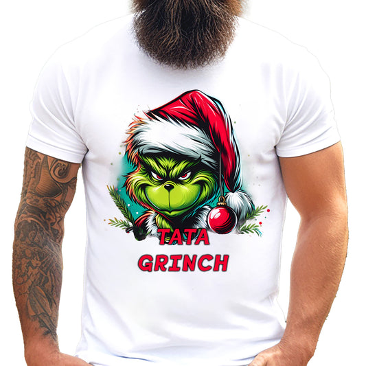 Koszulka Męska Pod Choinkę Tata Grinch na Mikołajki